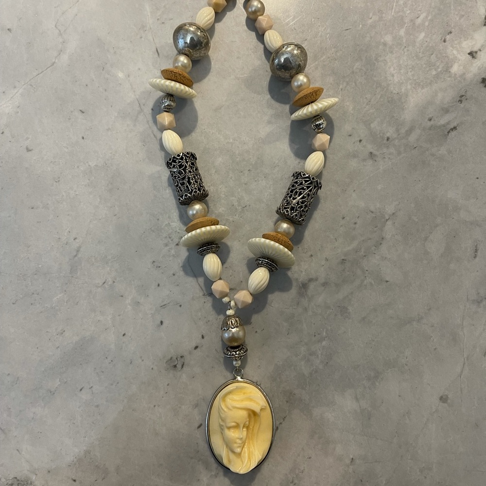 Cameo style necklace